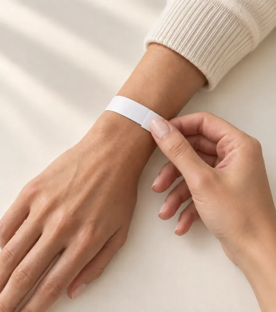 Step 1: wrap a strip of paper around your wrist