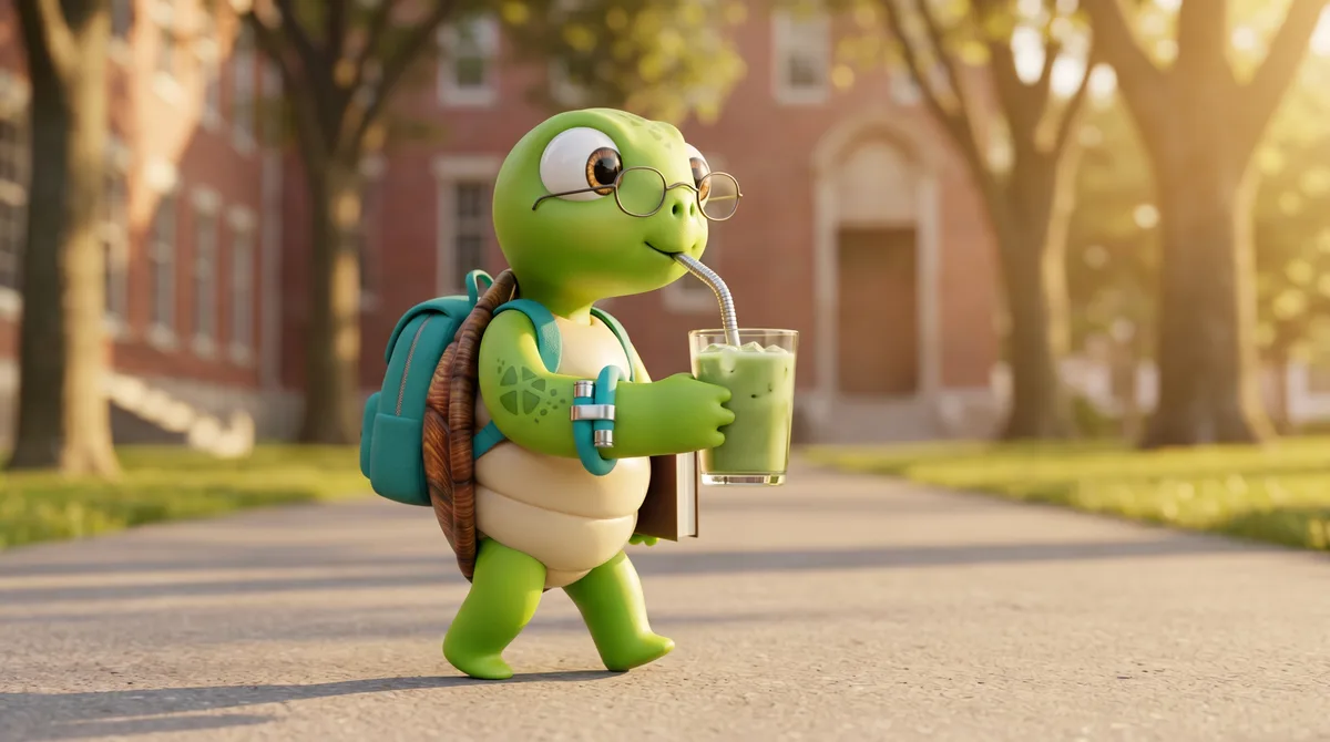 Wris the turtle mascot wearing wristraw