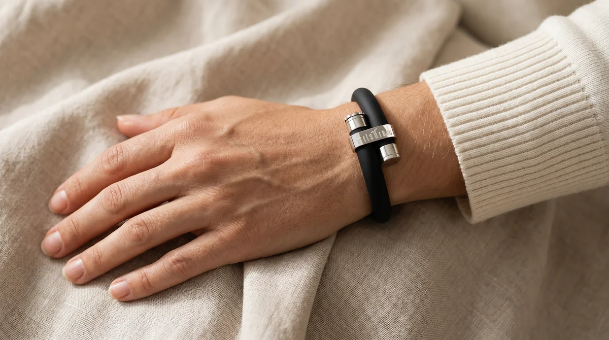 wristraw in onyx black, alternate view